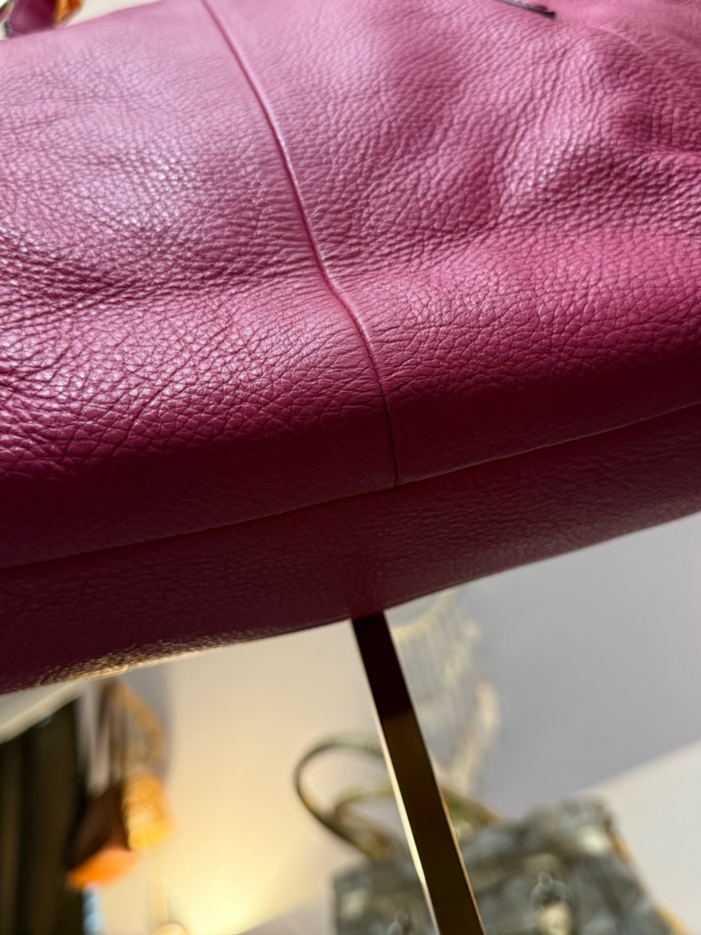 RARE Vintage Coach Small Kelsey Satchel in Fuchsia Pebble Leather - Picture 6 of 11